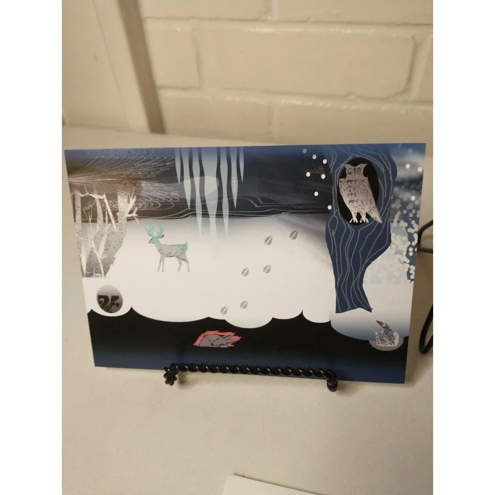 Pomegranate Holiday Cards Celeste Winter Ecological Calendar By Antenna Set of 2